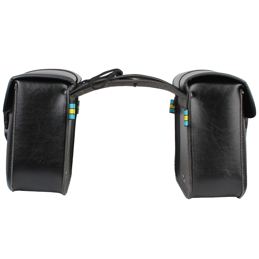 Motor Tail Luggage Suitcase Motorcycle Storage Tool Bag Side Luggage Saddle Bag Motorcycle Riding Travel Tank Bag PU Leather