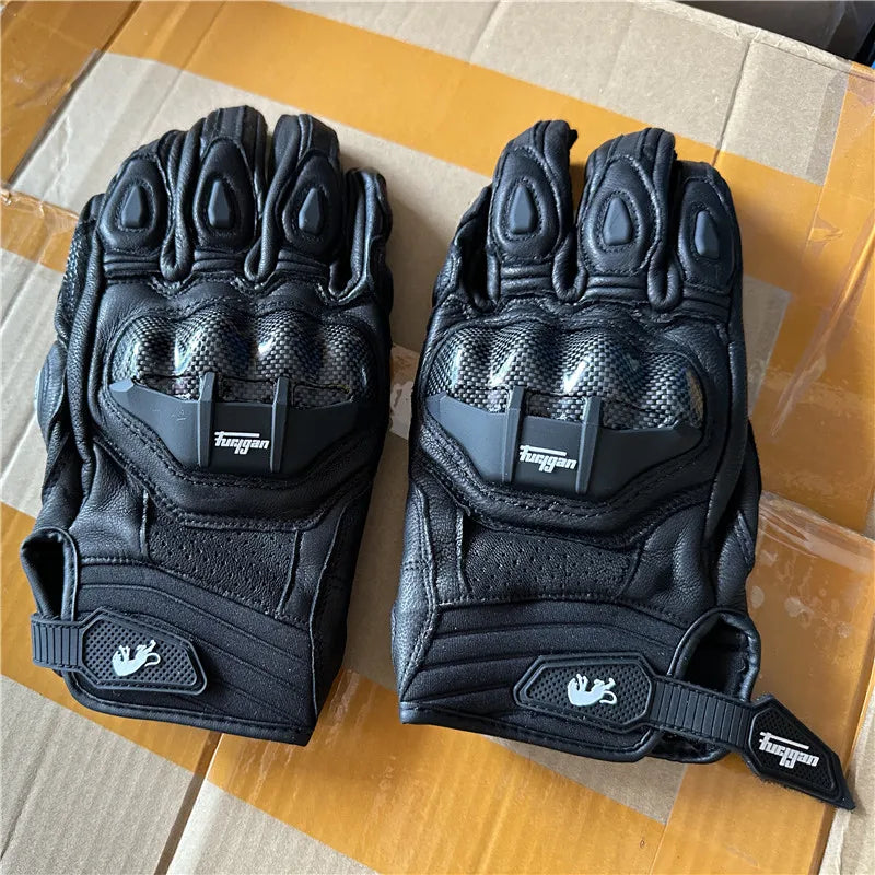 Motorcycle Gloves Afs6 Afs10 Afs18  Security Protection Windproof  Motocross Mittens Touch Screen Men's Leather Motorbike Glove