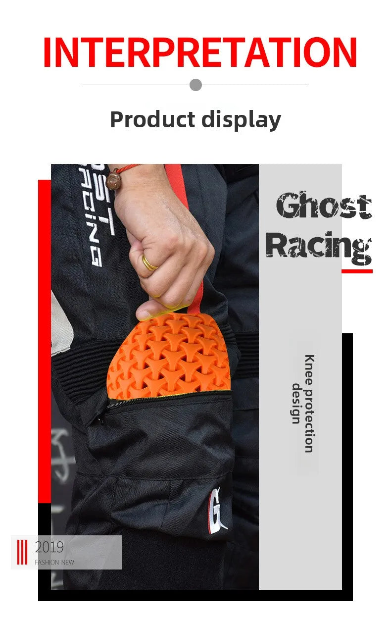 Motorcycle Racing Suit CE Anti Fall Rally Suit Wear-resistant Men's Motorcycle Riding Jacket and Pants Removable Lining