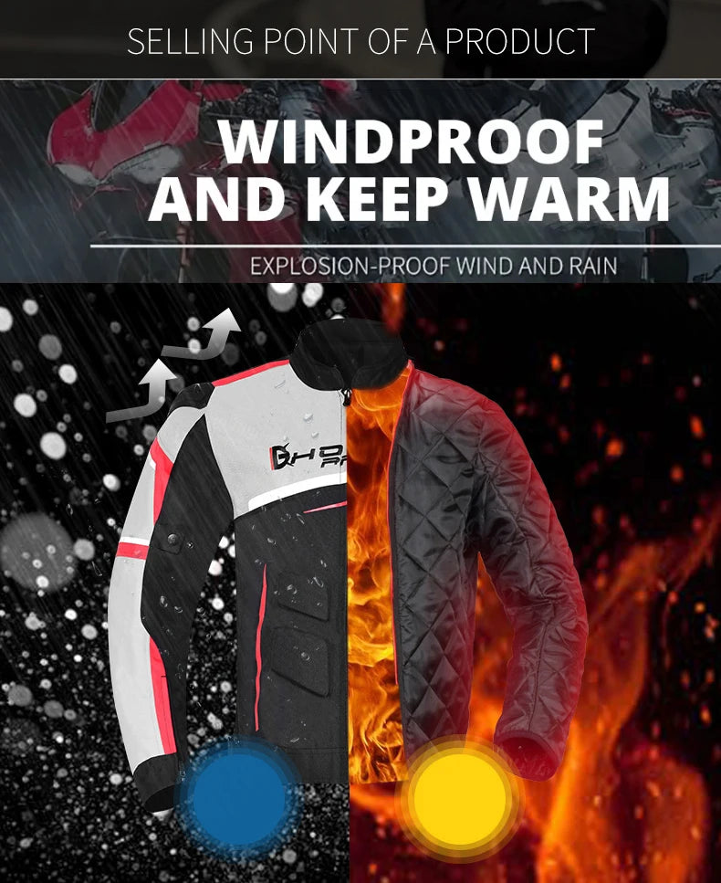 Motorcycle Racing Jacket Waterproof Dirt Bike Pants Set With Protection Racing Suit Motocross Jacket Motor Suit Protective Gear