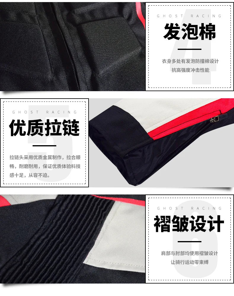 Motorcycle Racing Jacket Waterproof Dirt Bike Pants Set With Protection Racing Suit Motocross Jacket Motor Suit Protective Gear