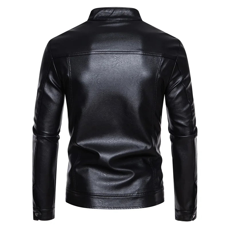 Motorcycle suit men's racing suit motorcycle suit protective equipment windproof and waterproof business casual leather jacket