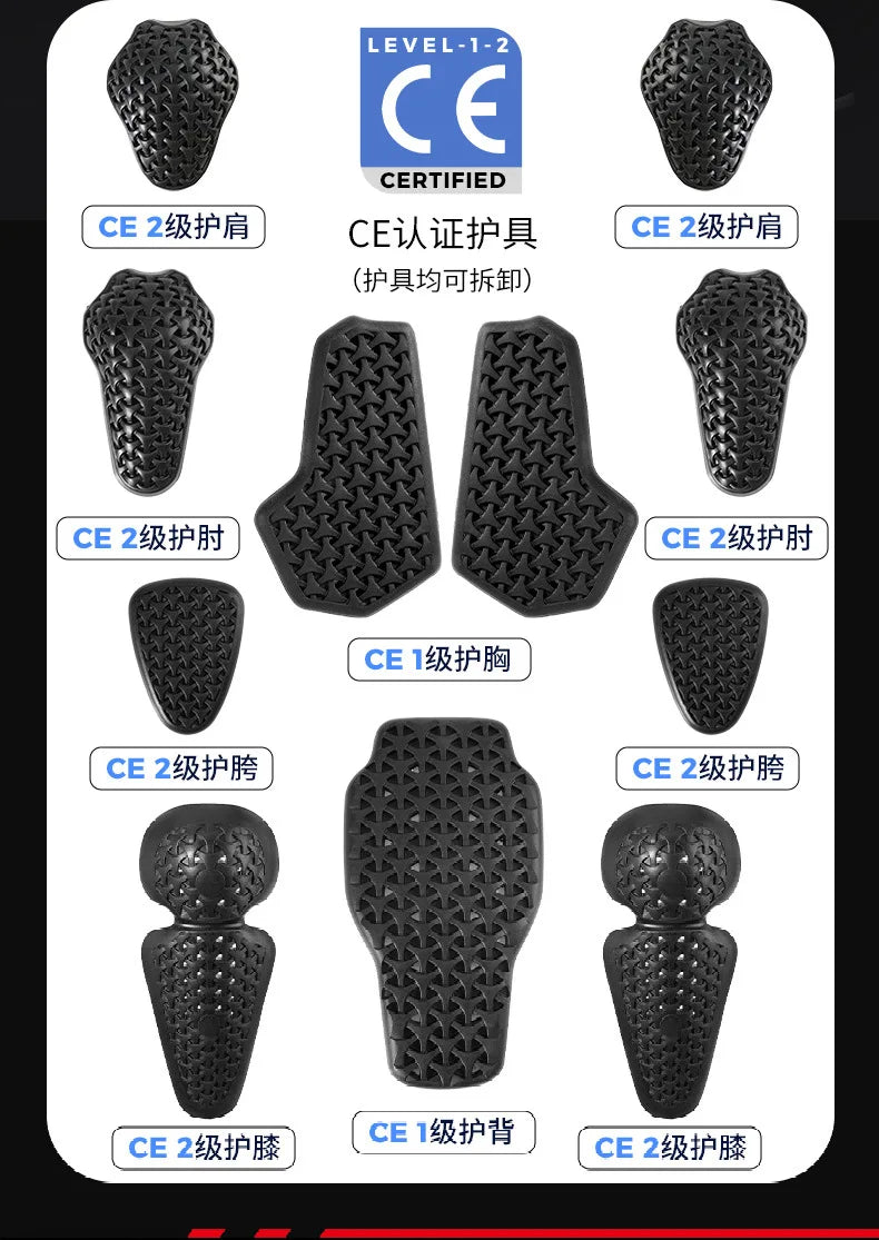 Motorcycle Travel Long-Distance Riding Rally Suit Built-in CE Protective Waterproof Anti-Fall Warm Riding Suit Travel Suit