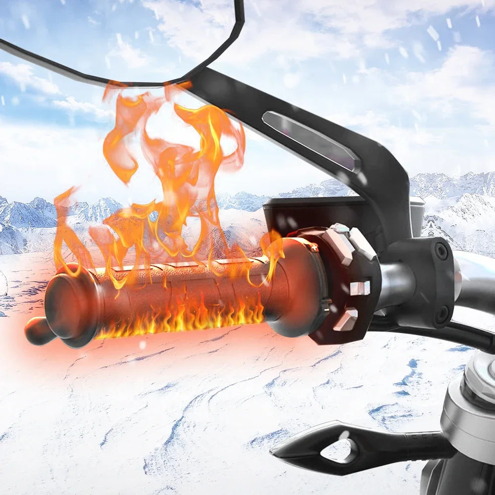 Motorcycle Hand Heated Grips Electric Molded Grips Scooter Moped Bar Hand Warmer 22mm motocross vespa Adjustable Hot Grip Handle