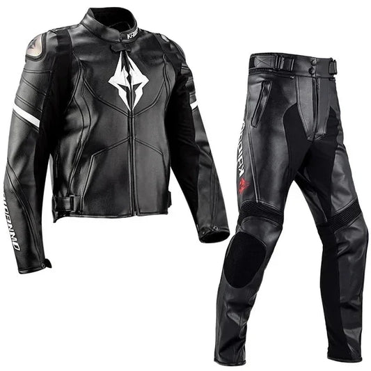 Motorcycle Jacket Male Waterproof Winter Warm Racing Suit Motorcycle Female Windproof Rain and Fall Leather Set