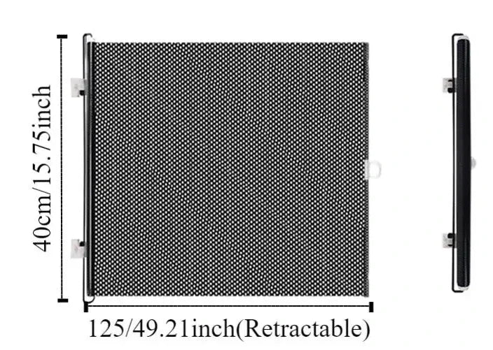 Retractable Dog Gate Mesh Safety Barrier for Indoor Use No Drilling Pet Isolation Fence for Small Dogs Doorway Hallway Stairs