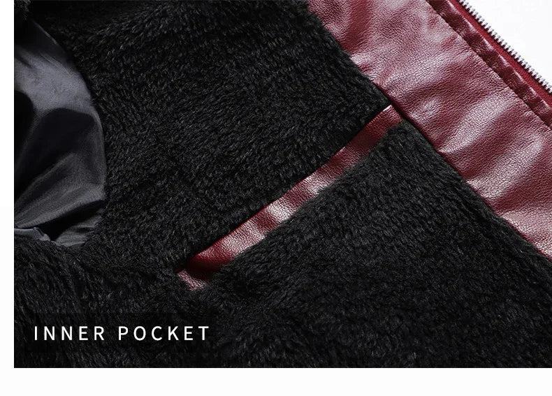 Motorcycle Commuting Racing Suit Men's Outdoor Cycling Coat 2025 Autumn European American Tough Guy Stand Collar Leather Jacket