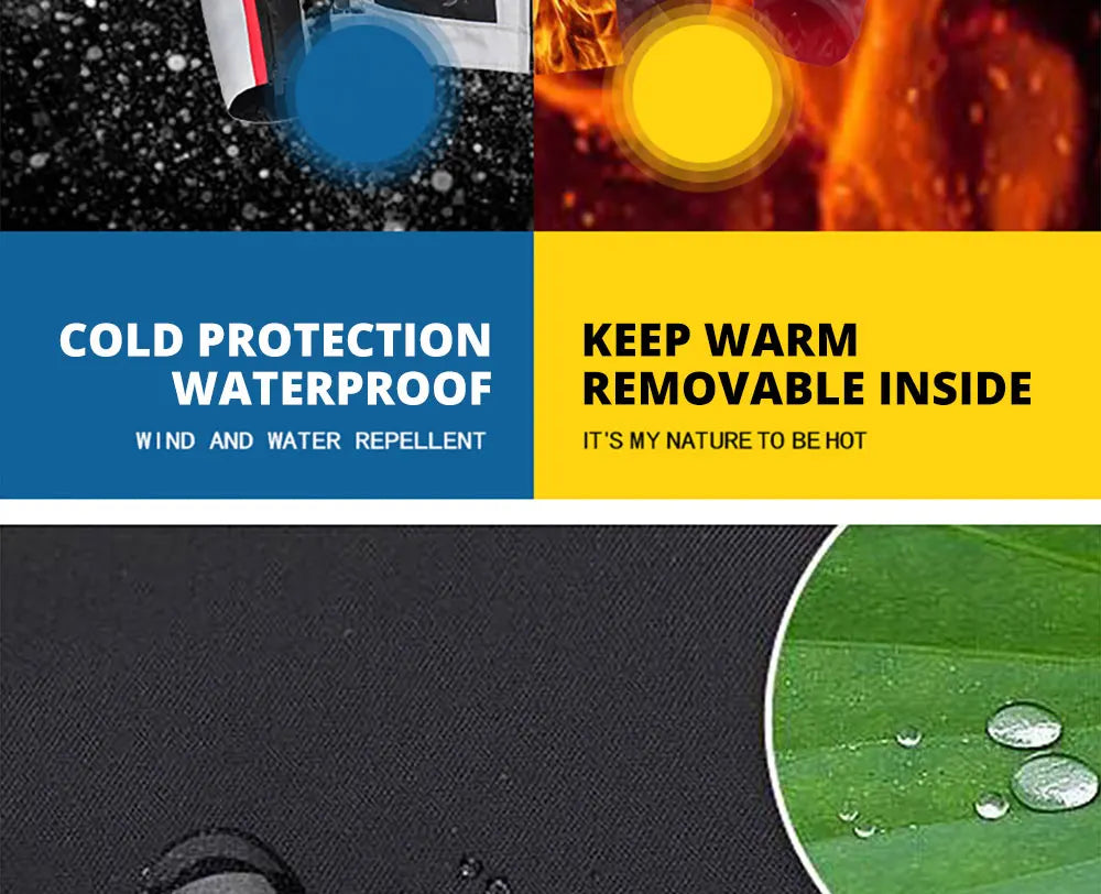 Waterproof Motorcycle Jacket Pant Suit Cold-proof Motorbike Jacket Men Motocross Riding Clothing CE Protective Gear Size M-5XL