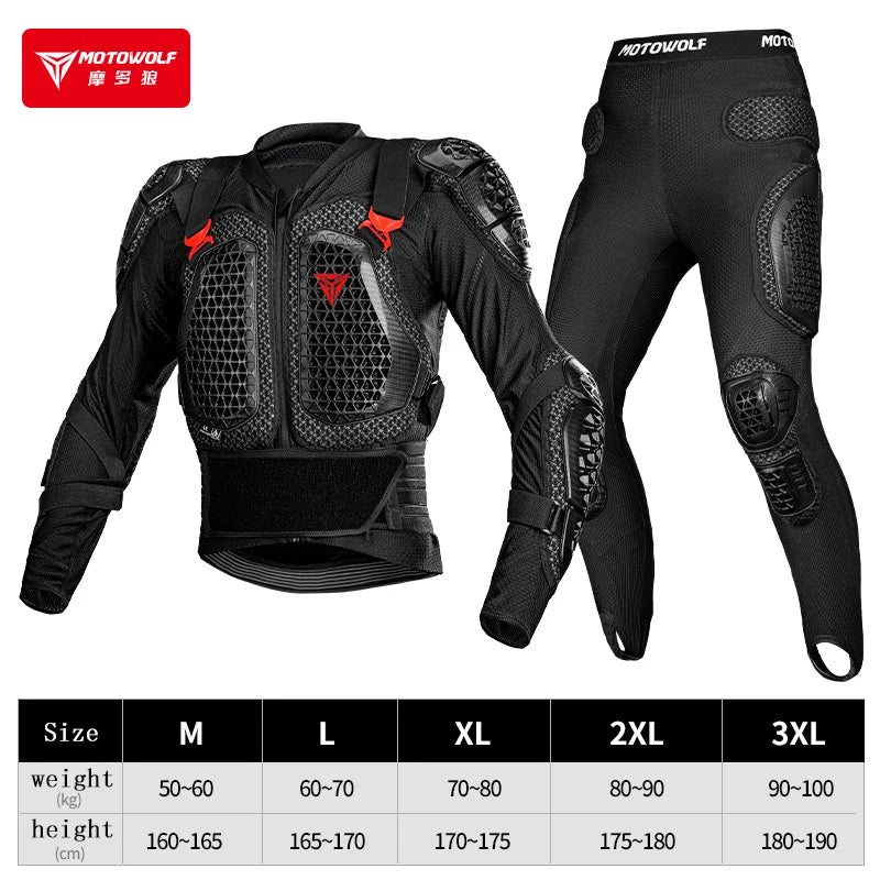 Motorcycle Body Armor Four Seasons Anti-fall Motorbike Riding Armor Full Body Equipment Motocross  Armor Protective Clothing