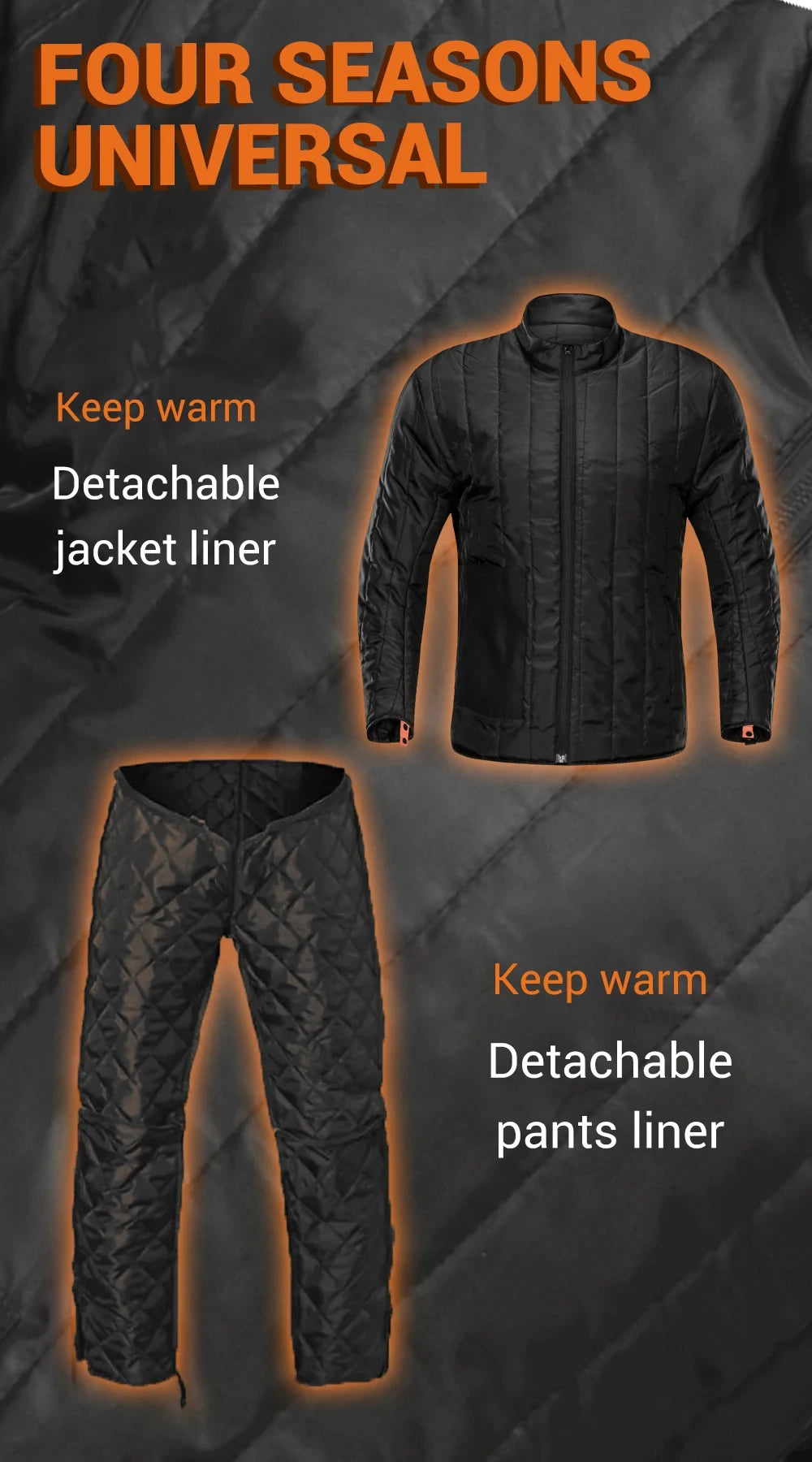 Motorcycle Jacket Pants Suit Men Cold-proof Waterproof Winter Motorbike Riding Moto Jacket Protective Gear Armor Clothing