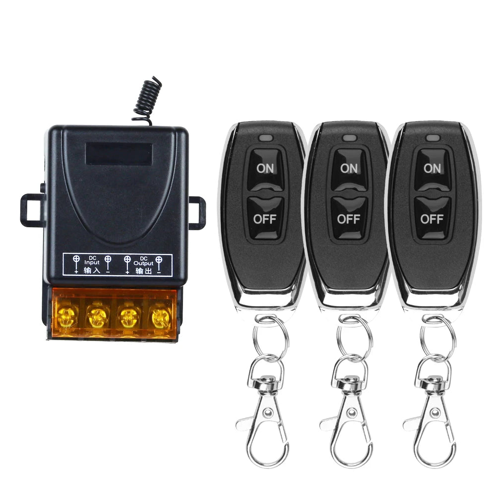 433Mhz Wireless Remote Control Switch AC 110V 220V 10A Relay 1CH Receiver Controller and 2botton RF 433 Mhz Transmitter