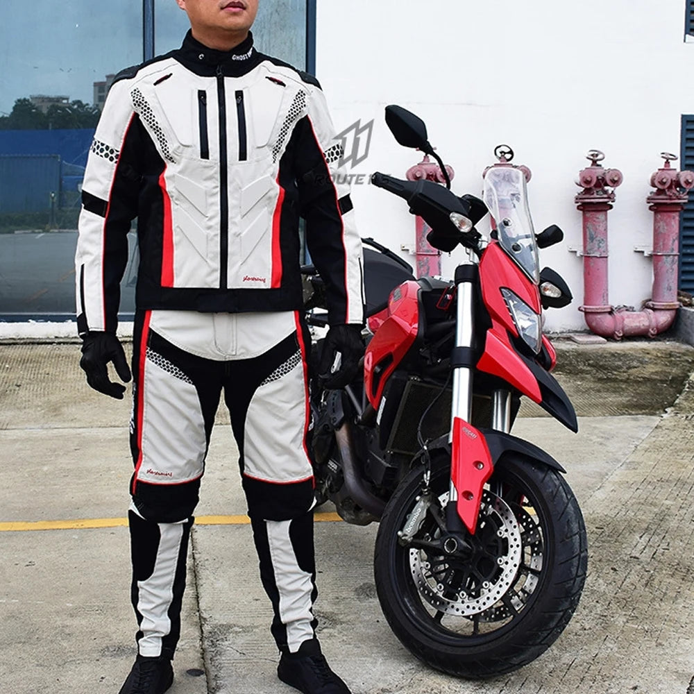 GHOST RACING Motorcycle Jacket Protective Gear Motorbike Riding moto jacket Waterproof windproof Moto Clothing Motorcycle Suits