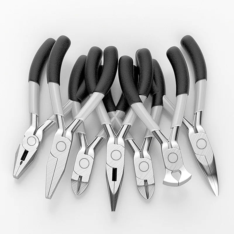 Mini Pliers Diagonal Pliers Round Bent Needle Nose Cutter Handcraft Beading Insulated Plier For DIY Small Jewelry pliers tools