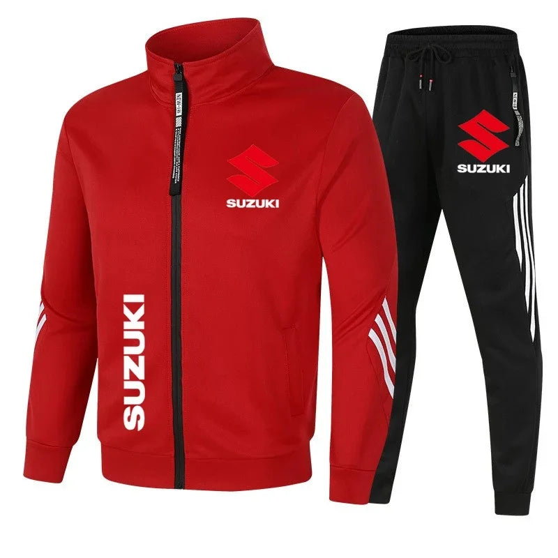 Suzuki off-road motorcycle riding suit, casual and fashionable hoodie, racing team uniform, outdoor men's and women's sportswear