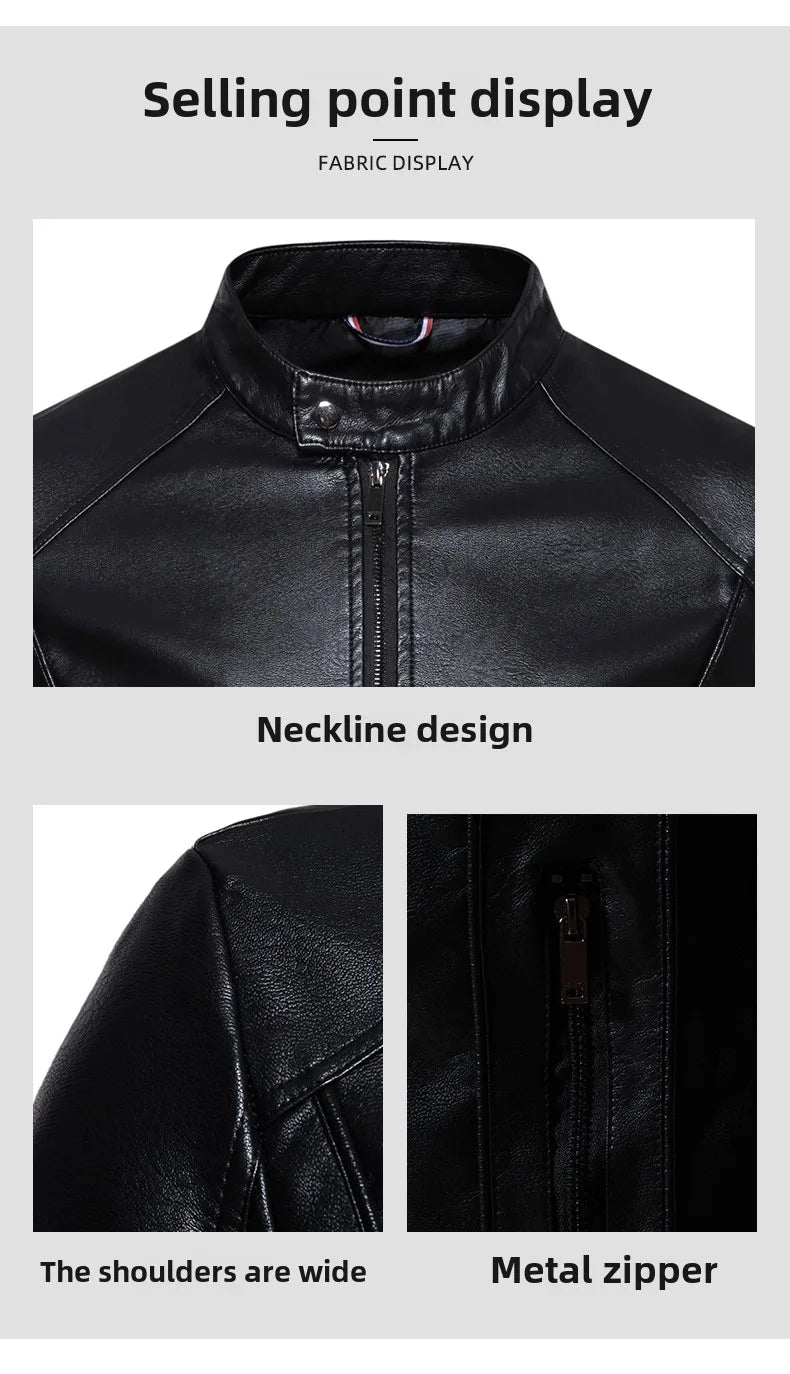 Motorcycle suit men's racing suit motorcycle suit protective equipment windproof and waterproof business casual leather jacket