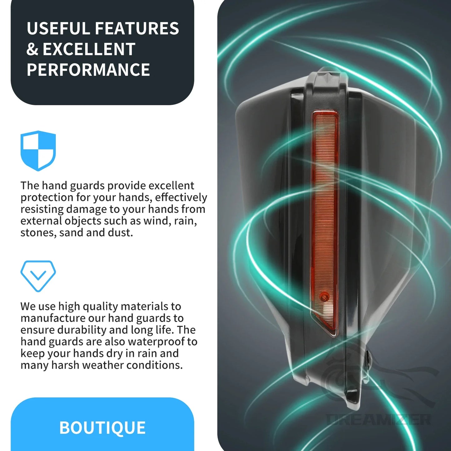 Motorcycle Hand Guard Handguard Shield Windproof Motorbike Motocross Universal Protector For Honda Yamaha Suzuki ATV