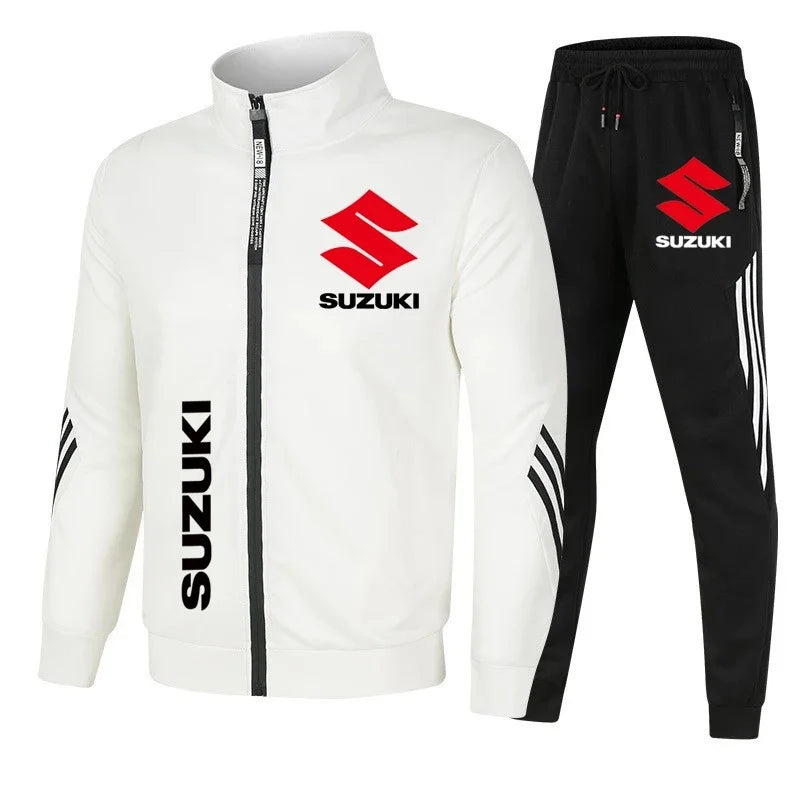 Suzuki off-road motorcycle riding suit, casual and fashionable hoodie, racing team uniform, outdoor men's and women's sportswear
