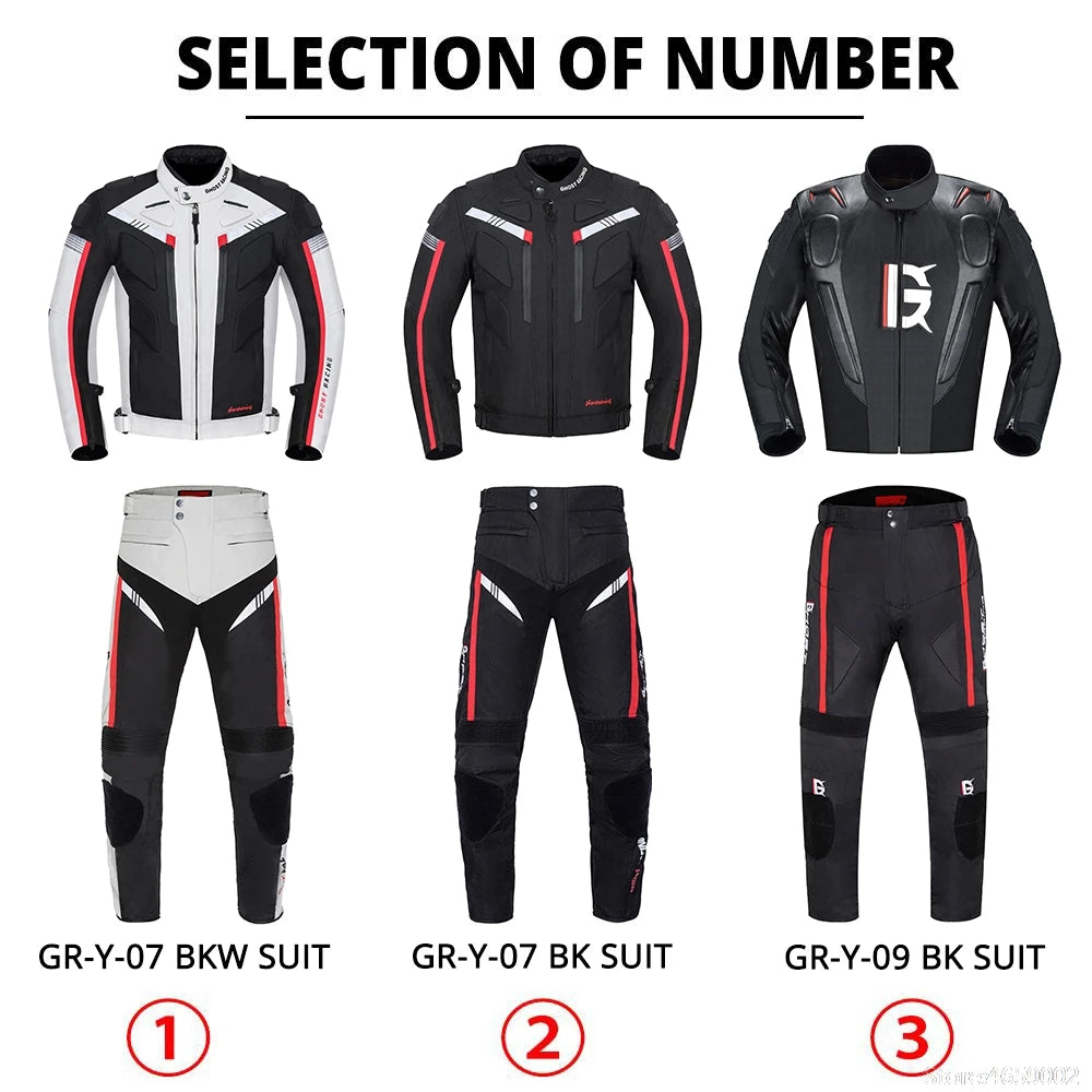 Waterproof Motorcycle Jacket Pant Suit Cold-proof Motorbike Jacket Men Motocross Riding Clothing CE Protective Gear Size M-5XL