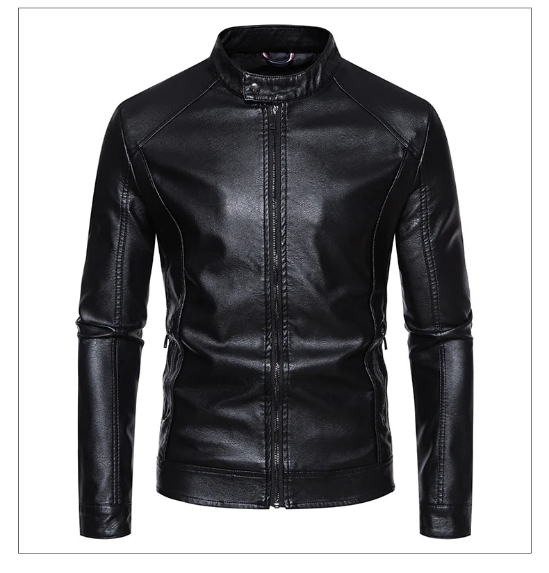 Motorcycle suit men's racing suit motorcycle suit protective equipment windproof and waterproof business casual leather jacket