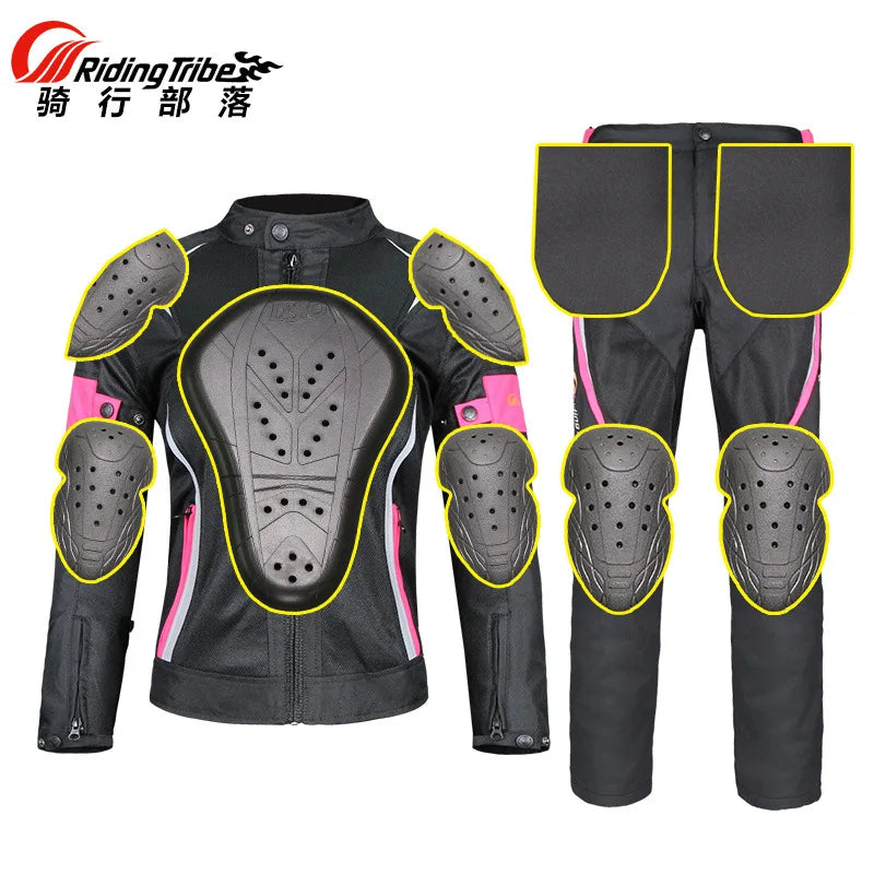 traje adventure motocicletaRidingTribe Motorcycle Riding Suit Women Slim  Racing Motocross Jackets Trousers Chaquetas De Moto