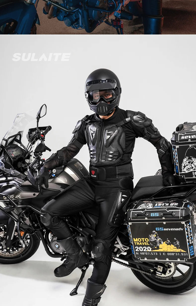 SULAITE Motorcycle Jacket Racing Armor Protector ATV Motocross Body Protection Jacket Clothing Protective Gear