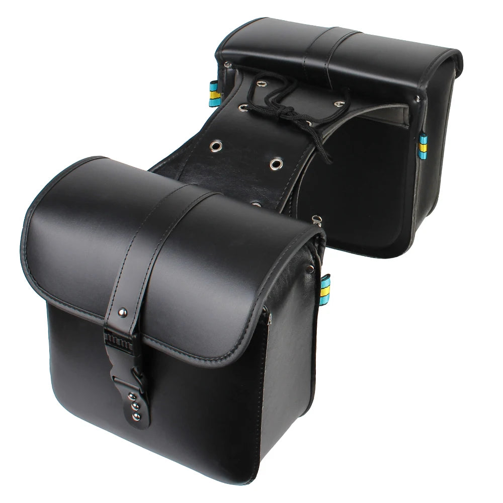 Motor Tail Luggage Suitcase Motorcycle Storage Tool Bag Side Luggage Saddle Bag Motorcycle Riding Travel Tank Bag PU Leather