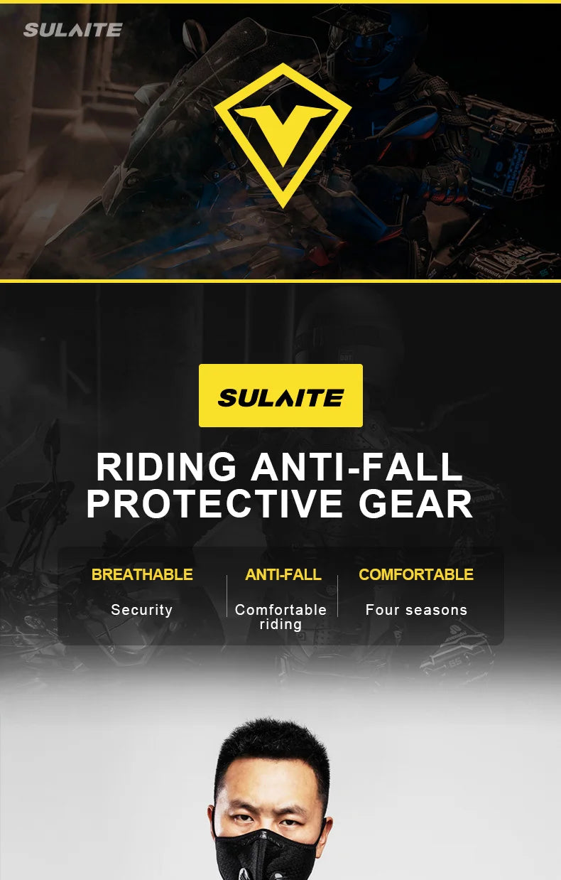 SULAITE Motorcycle Jacket Racing Armor Protector ATV Motocross Body Protection Jacket Clothing Protective Gear