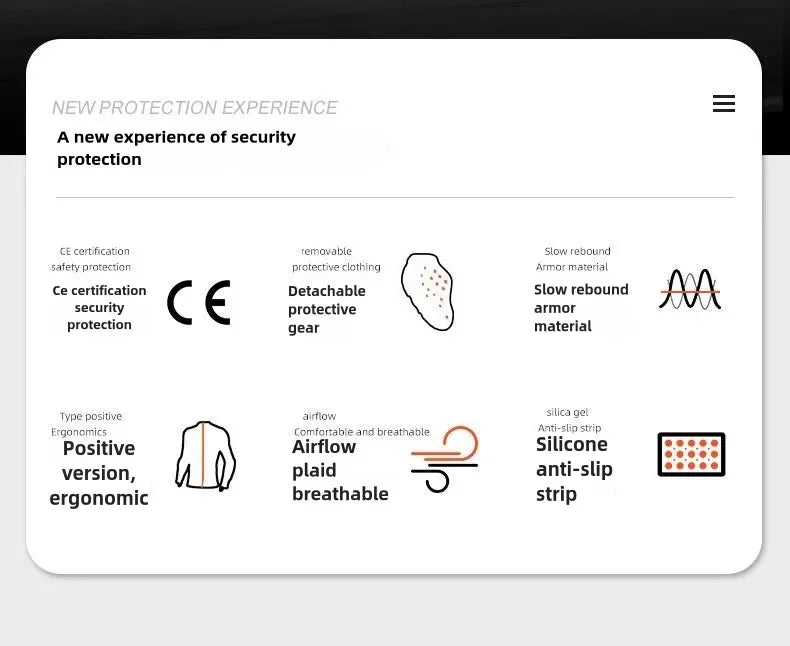 Motorcycle HelmetSP2 Protective Gear Motorcycle Riding Suit Equipment,  Locomotive Breathable Off-road Anti-drop Suit Universal