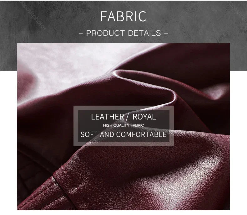 Motorcycle Commuting Racing Suit Men's Outdoor Cycling Coat 2025 Autumn European American Tough Guy Stand Collar Leather Jacket