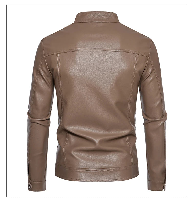 Motorcycle suit men's racing suit motorcycle suit protective equipment windproof and waterproof business casual leather jacket