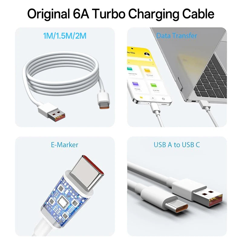 Original Xiaomi Charger 45W Turbo Fast Charging Phone Charger USB Cable with Box Mi 10T Pad 7 6 Redmi Note 14 Pro POCO X7 M7 Pro