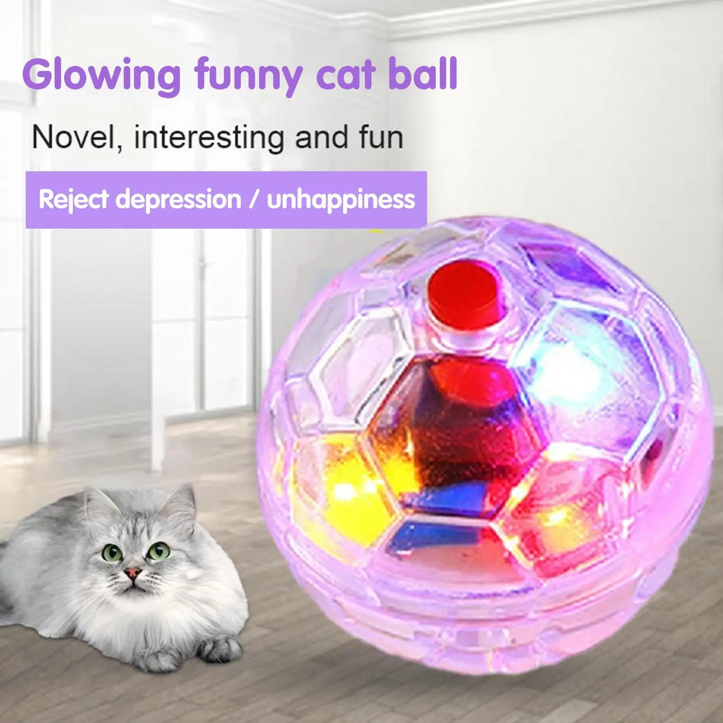 1/3pcs Interactive Cat Ball Toy Flash Paranormal Equipment Pet Motion Toy Hunting Motion Light Up Balls Flash Pet Toy