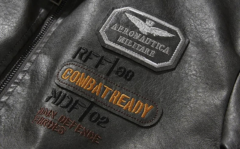 Men's Plus Size New PU Motorcycle Suit with Fleece Leather Jackets for Men Clothing