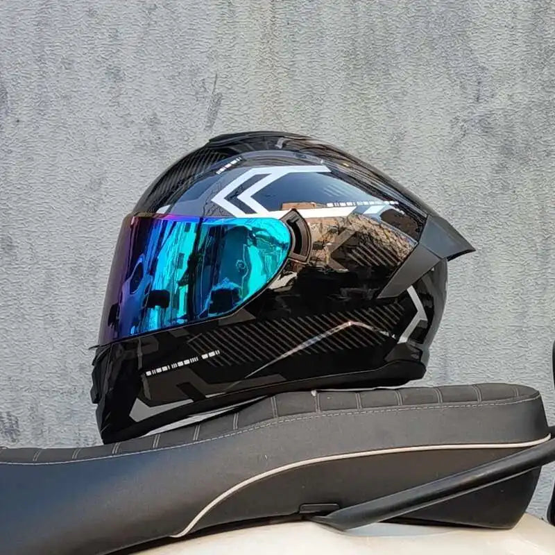 Motorcycle Helmet  four seasons LVS  Professional racing dual lens safety helmet motorcycle full face protector, approved by DOT