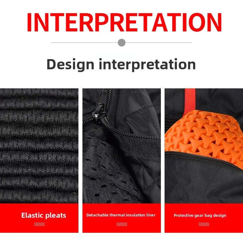 Motorcycle Racing Suit CE Anti Fall Rally Suit Wear-resistant Men's Motorcycle Riding Jacket and Pants Removable Lining