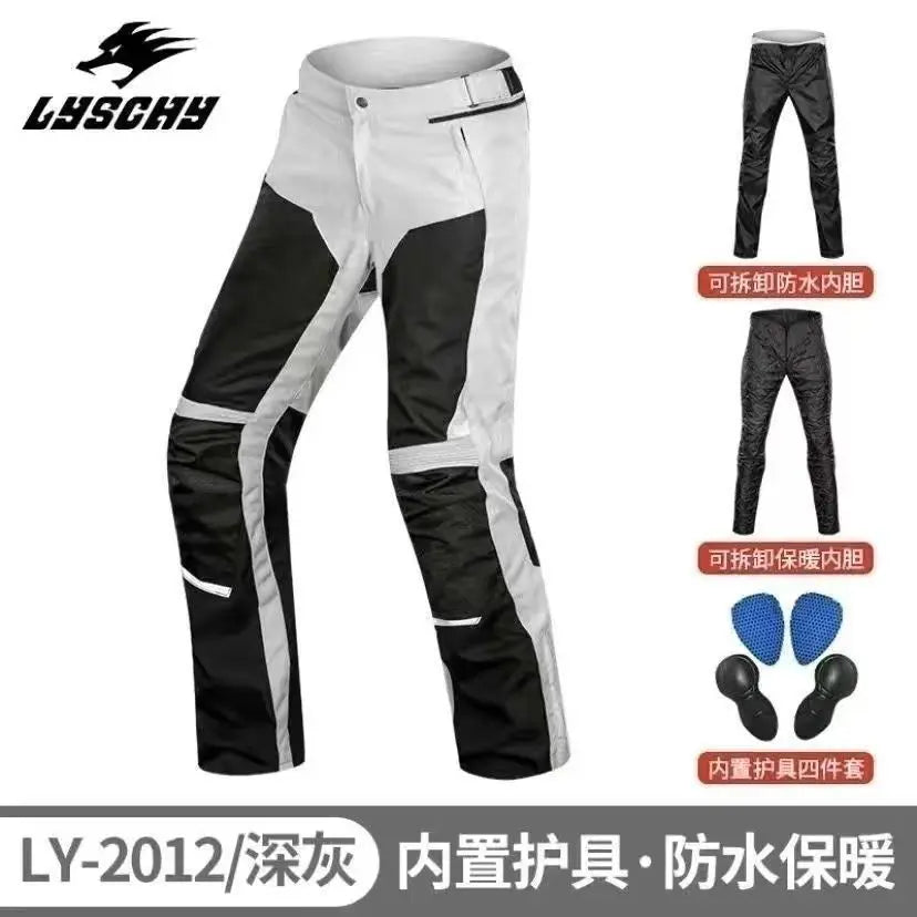 LYSCHY Motorcycle Riding Suit Rally Kit Large Size Drop-proof Waterproof Motorbike Travel Men Four Season Blouson Moto Homme