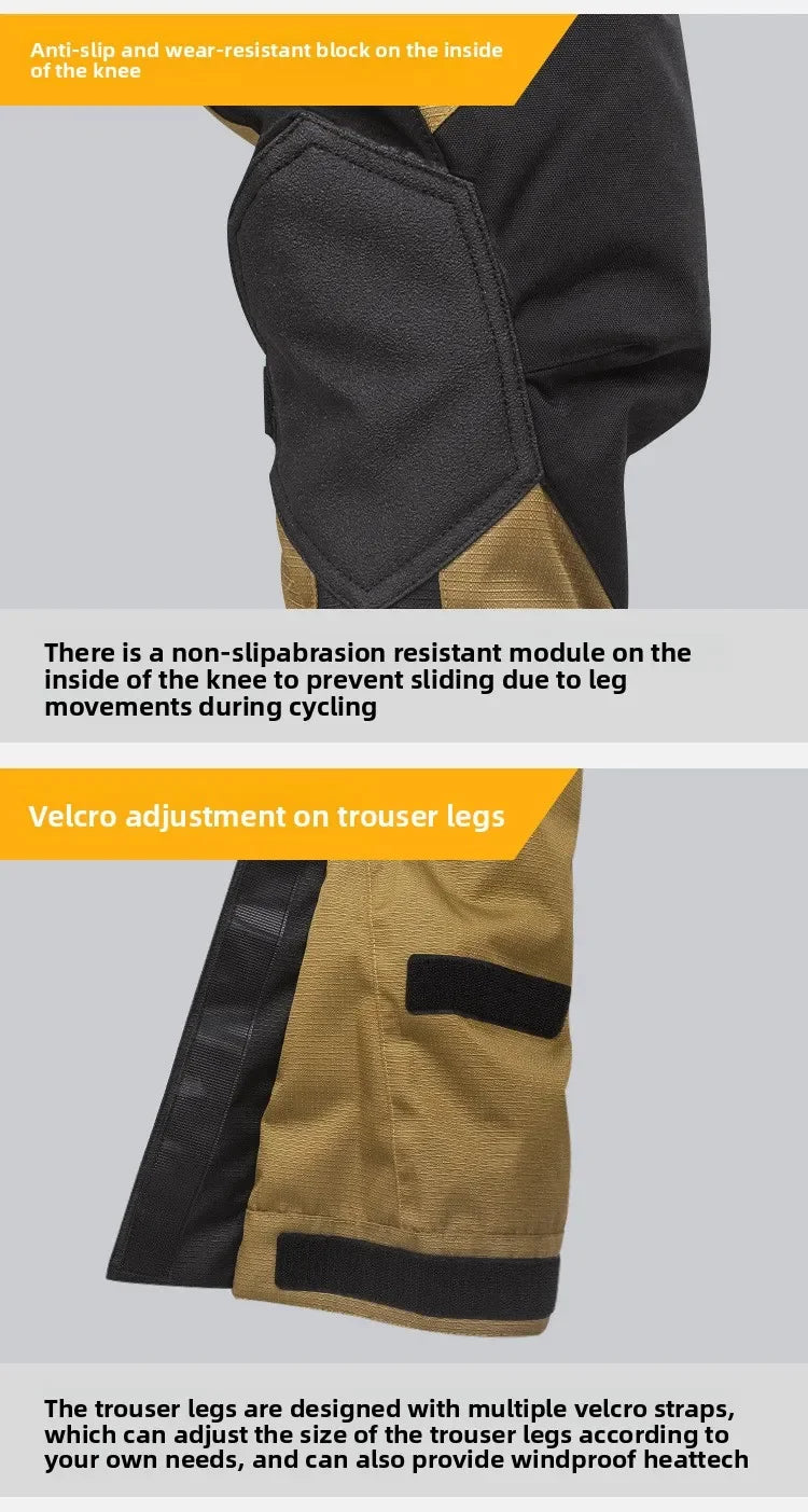 Motorcycle Riding Suit Men Rally Set Autumn Winter Windproof Waterproof Warm and Anti-fall Jacket and Pants M-5XL