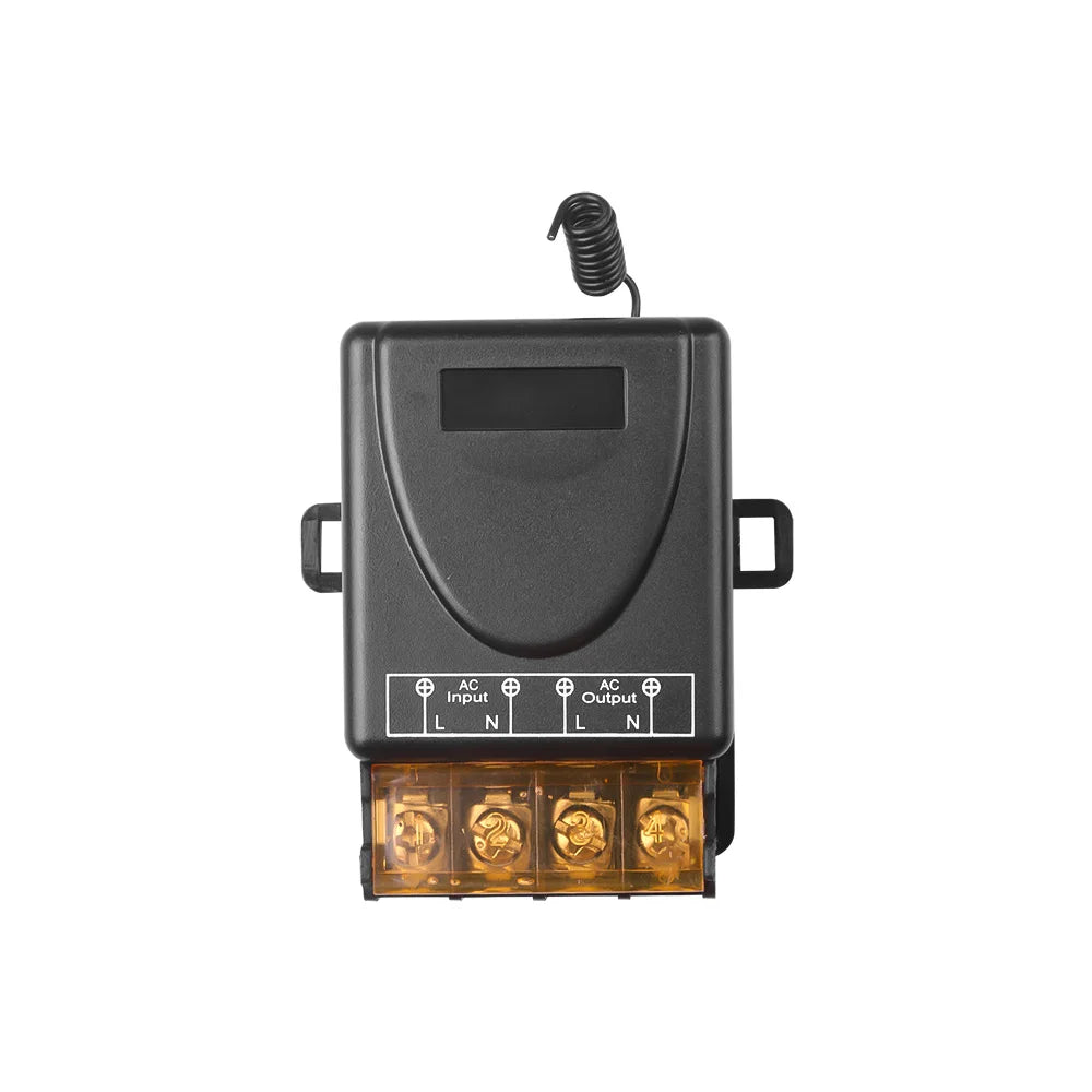 433Mhz Wireless Remote Control Switch AC 110V 220V 10A Relay 1CH Receiver Controller and 2botton RF 433 Mhz Transmitter