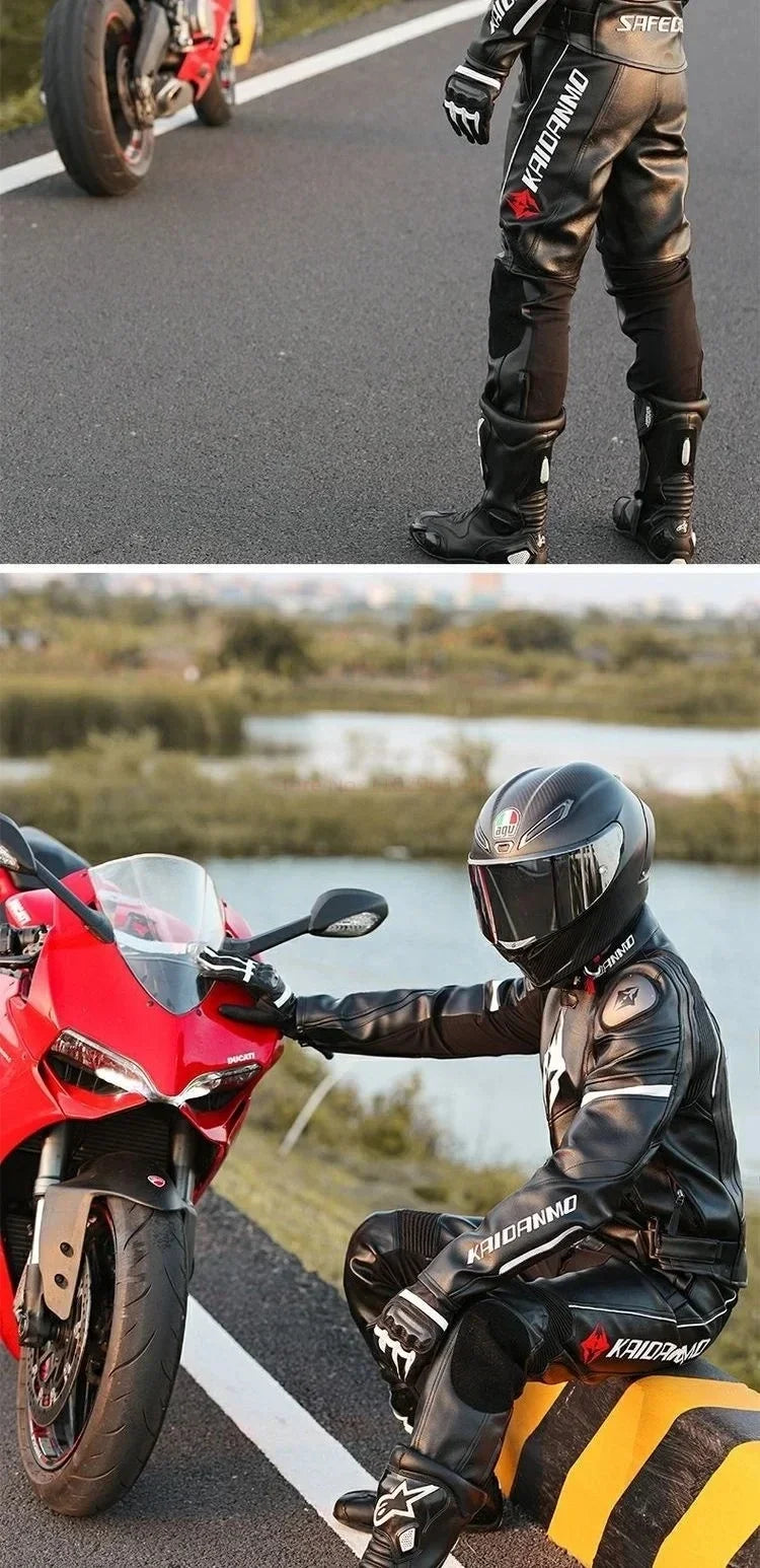 Motorcycle Jacket Male Waterproof Winter Warm Racing Suit Motorcycle Female Windproof Rain and Fall Leather Set