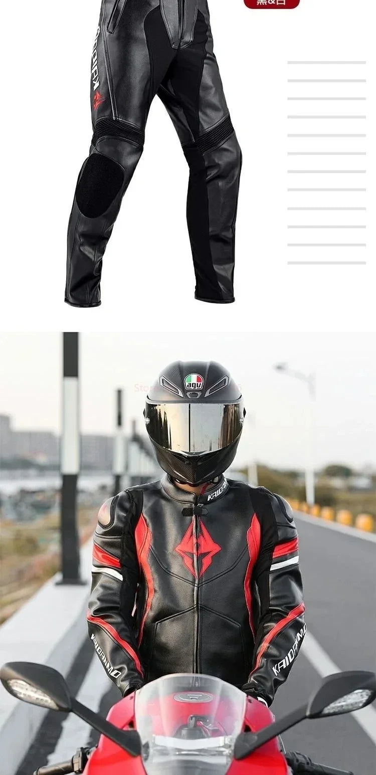 Motorcycle Jacket Male Waterproof Winter Warm Racing Suit Motorcycle Female Windproof Rain and Fall Leather Set