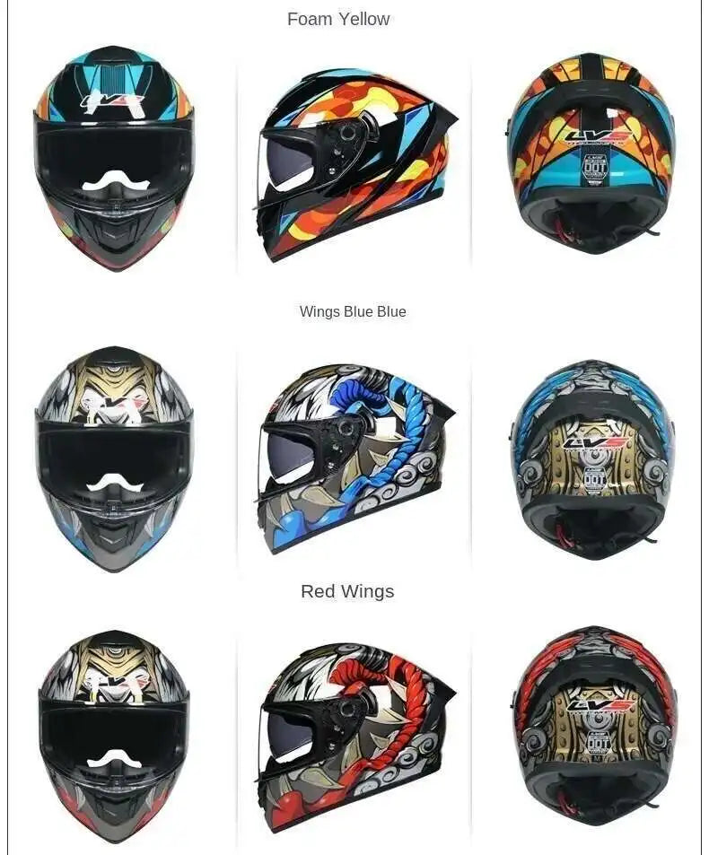 Motorcycle Helmet  four seasons LVS  Professional racing dual lens safety helmet motorcycle full face protector, approved by DOT