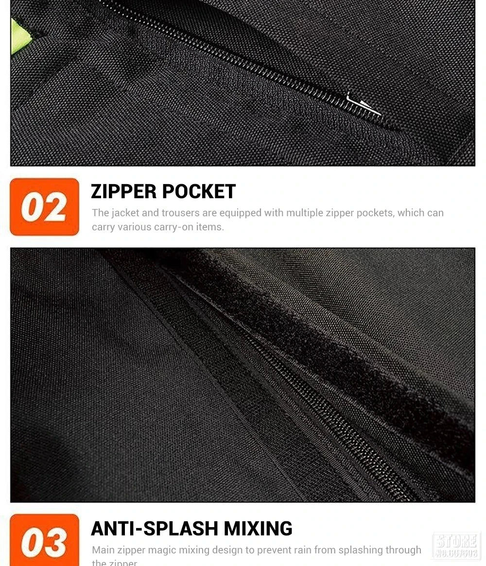 Waterproof Motorcycle Jacket + Pants Suit Summer Winter Body Armor Protective Gear Motocross Jacket Moto Protection Equipment