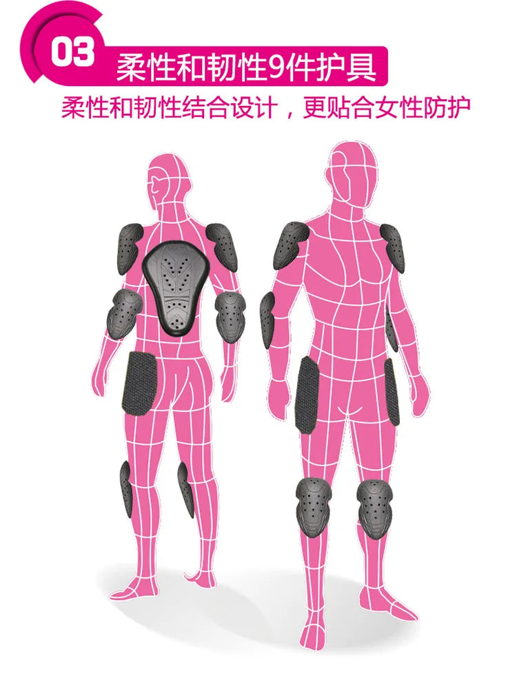 traje adventure motocicletaRidingTribe Motorcycle Riding Suit Women Slim  Racing Motocross Jackets Trousers Chaquetas De Moto