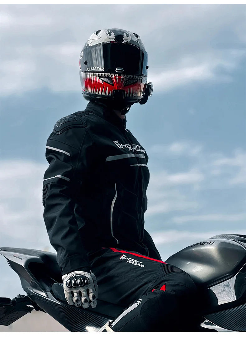 Motorcycle Racing Jacket Waterproof Dirt Bike Pants Set With Protection Racing Suit Motocross Jacket Motor Suit Protective Gear