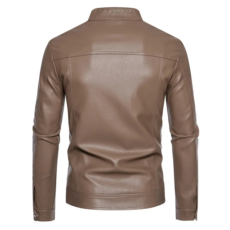 Motorcycle suit men's racing suit motorcycle suit protective equipment windproof and waterproof business casual leather jacket