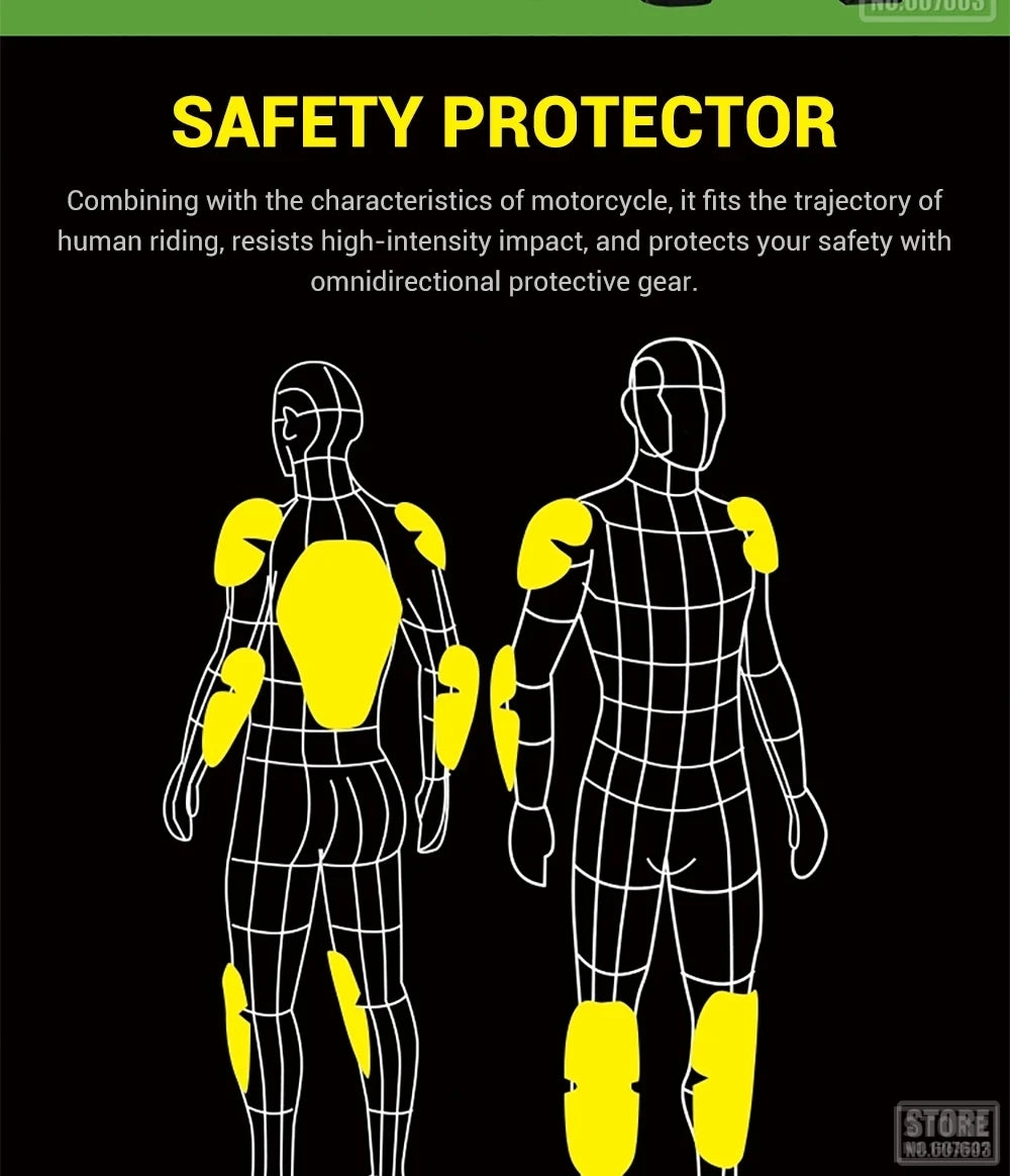 Waterproof Motorcycle Jacket + Pants Suit Summer Winter Body Armor Protective Gear Motocross Jacket Moto Protection Equipment