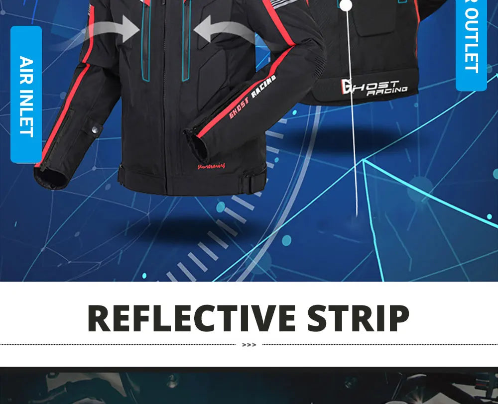 Waterproof Motorcycle Jacket Pant Suit Cold-proof Motorbike Jacket Men Motocross Riding Clothing CE Protective Gear Size M-5XL