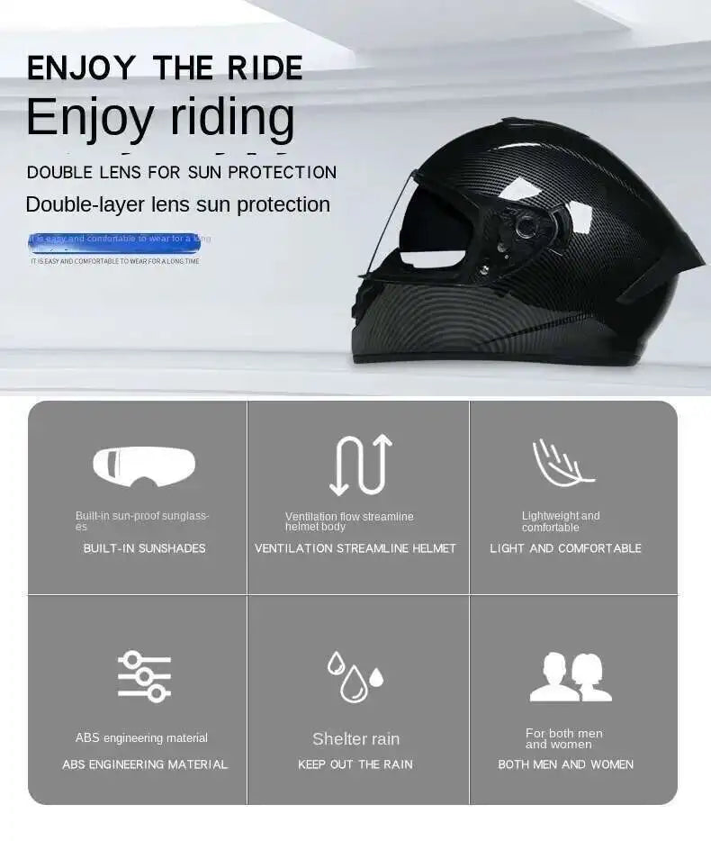 Motorcycle Helmet  four seasons LVS  Professional racing dual lens safety helmet motorcycle full face protector, approved by DOT