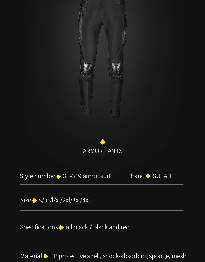 SULAITE Motorcycle Jacket Racing Armor Protector ATV Motocross Body Protection Jacket Clothing Protective Gear