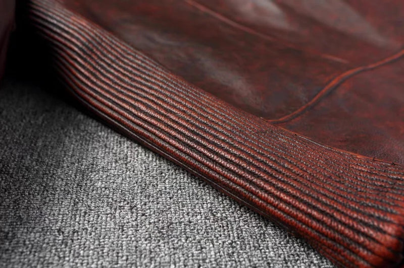 Pure Top Layer Cowhide Motorcycle Suit Leather Jacket Men's Cycling Jacket Slim Fit Stand Collar Short Black Jacket